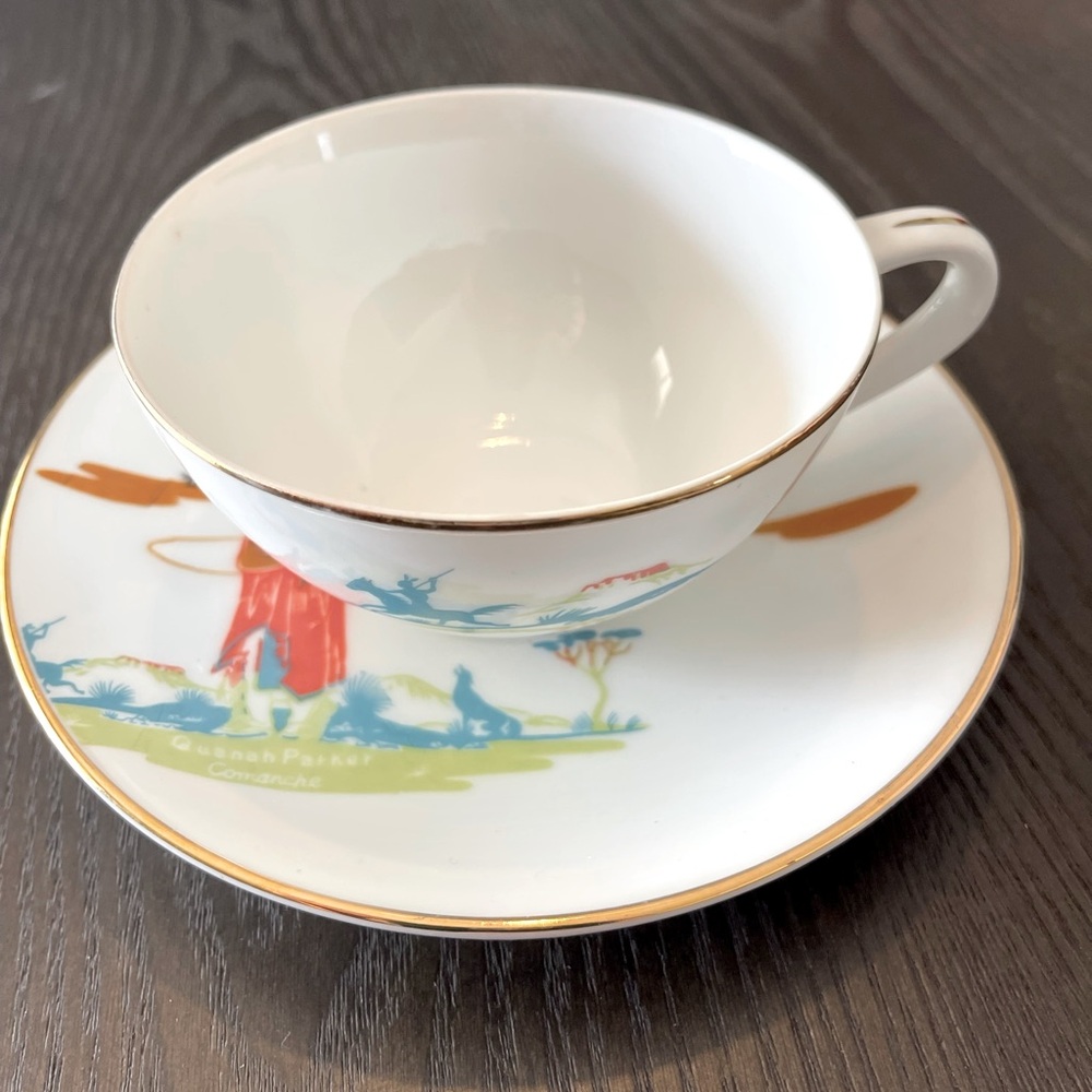 Cup & Saucer Knox Fine China “Quanah Parker#1”